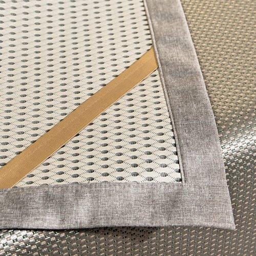 夏凉提花刺绣冰丝藤席三件套 可折叠软凉席 夏天床席 1.5m 1.8米床适用 商品图5