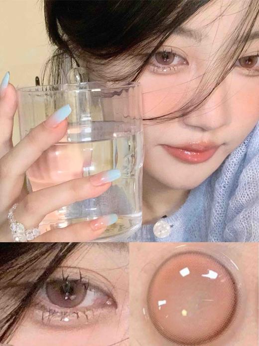 醋醋汁儿同款 莫娜可 蜜桃棕「509」一副两只可以不同度数年抛 商品图2