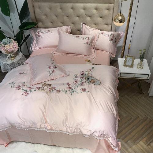 My Side 2020春夏新品60支纱刺绣工艺四件套 仿真丝面料床上用品4件套-童话森林 商品图9