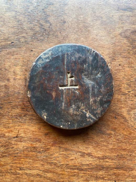 老梨木刻楼阁圆形印模，顺丰包邮 商品图5