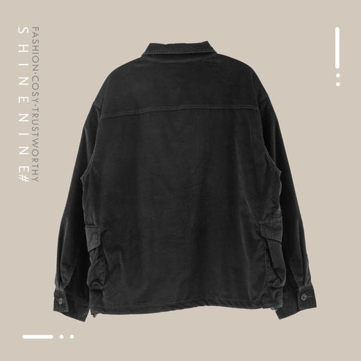 979172364多口袋拉链装饰短款潮流灯芯绒夹克 商品图7