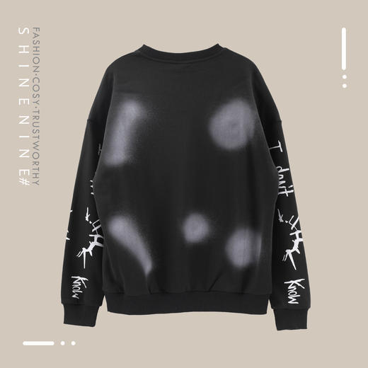 B972463172夸张英文涂鸦套头长袖卫衣 商品图3