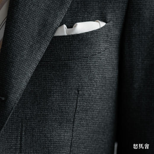 Stylbiella Super 120's 澳洲美丽诺羊毛墨绿色小千鸟格套装 商品图9