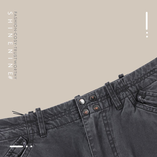 B110338133时尚做旧直筒工装裤 商品图1