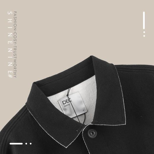 98357806时尚极简纯羊毛短款呢料夹克 商品图1