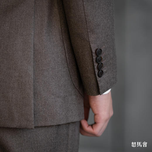 Stylbiella Super 120's 澳洲美丽诺羊毛棕色纯色套装 商品图6