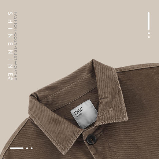 979172364多口袋拉链装饰短款潮流灯芯绒夹克 商品图1