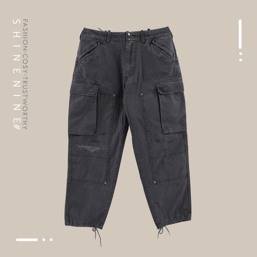 B110338133时尚做旧直筒工装裤 商品图0