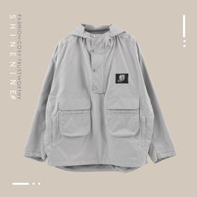 P97906101大口袋套头帽衫梭织卫衣