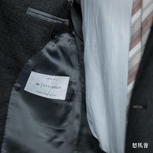 Stylbiella Super 120's 澳洲美丽诺羊毛墨绿色小千鸟格套装 商品图6