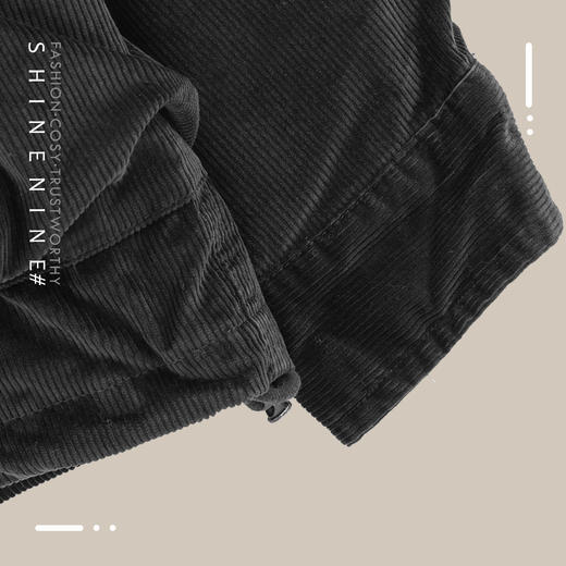 979172364多口袋拉链装饰短款潮流灯芯绒夹克 商品图6