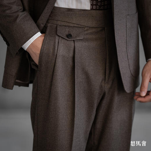 Stylbiella Super 120's 澳洲美丽诺羊毛棕色纯色套装 商品图9