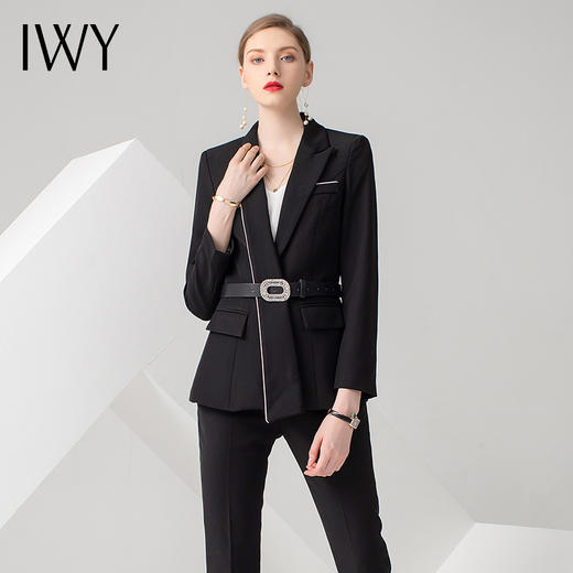 IWY/黑色长袖西装长裤套装CP10328 商品图2