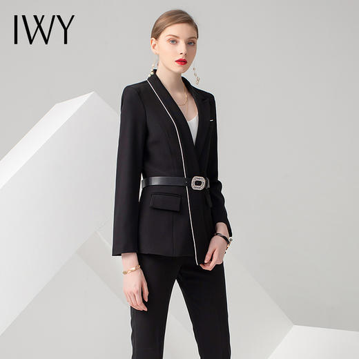IWY/黑色长袖西装长裤套装CP10328 商品图1