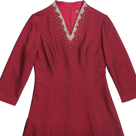 慕天姿整体流线型三层复合面料连衣裙17173 商品图1