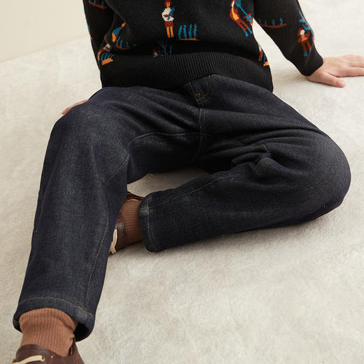 【加厚加厚牛仔裤】21年秋冬新品男童牛仔裤加厚保暖休闲裤 商品图2