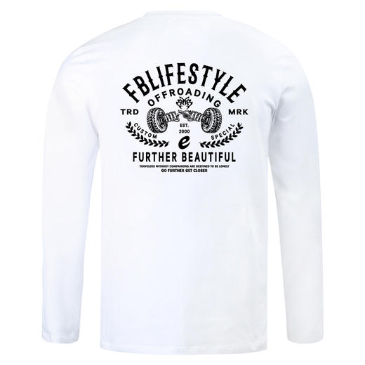 FBLIFE复古机车风街头流行潮流长袖T恤纯棉休闲衫青年秋冬体恤 NMT-1733 商品图3