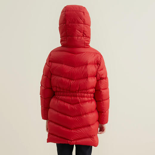 【连帽斜门襟白鹅绒羽绒服】21年冬季新品加厚保暖连帽女宝羽绒服 商品图4