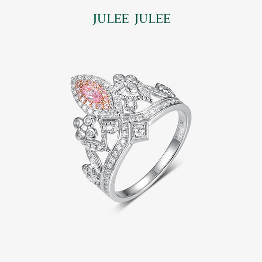 【皇冠】JULEE JULEE茱俪珠宝  18K白金粉钻戒指 商品图1