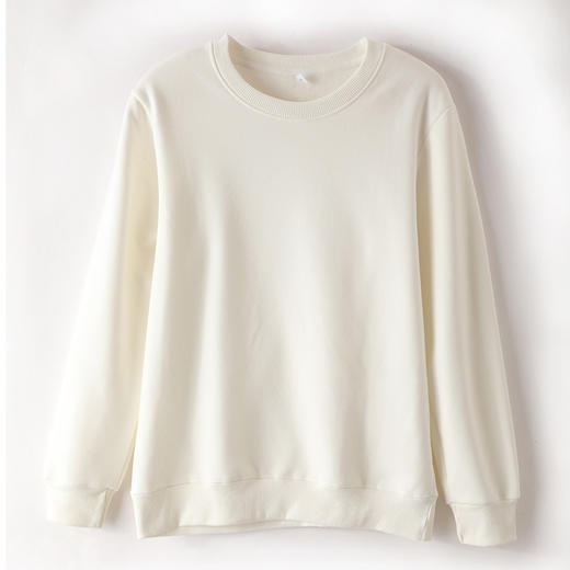 【重磅升级 新疆长绒棉】冬季圆领纯色卫衣男女同款潮流宽松上衣长袖休闲加绒卫衣加厚男装 商品图5