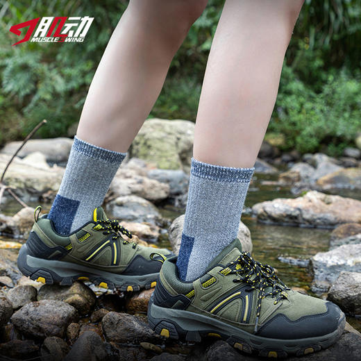 肌动MSW838新款美丽奴羊毛袜加厚毛巾底户外徒步登山运动袜 商品图5