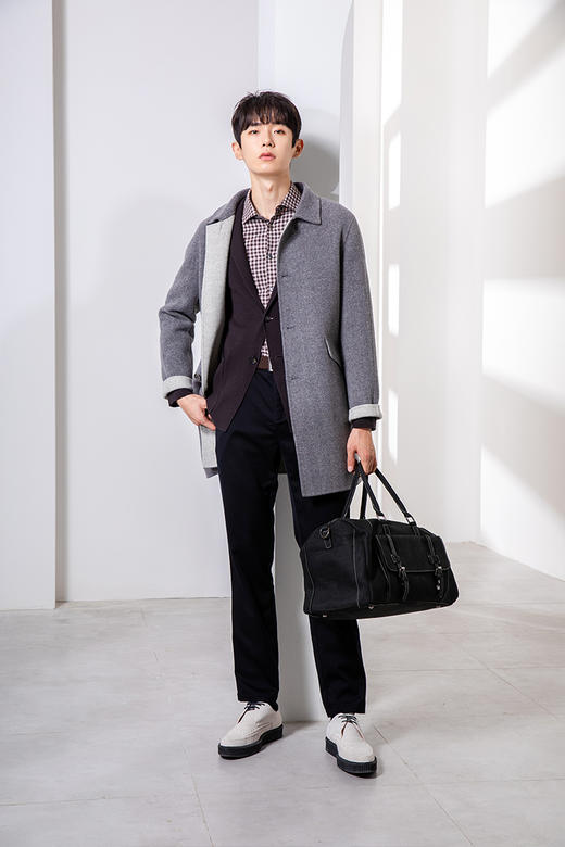 callisto灰色全羊毛手工大衣  FQFEC069C 商品图1