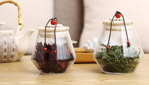 璃说相见欢麦纹茶叶罐650ml 商品图1