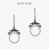 【忆江南】JULEE JULEE茱俪珠宝  18K白+黑金白蓝宝戒指耳饰套装 商品缩略图1