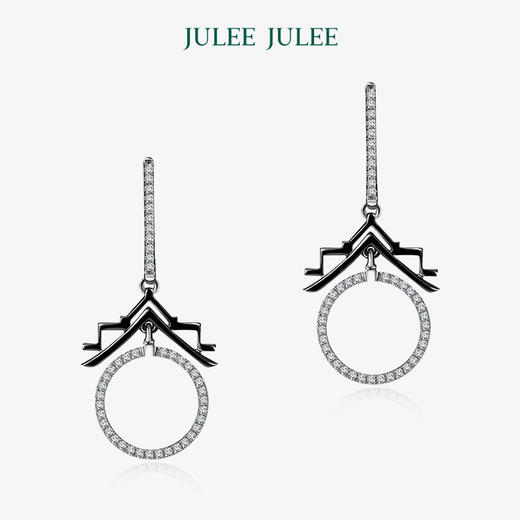 【忆江南】JULEE JULEE茱俪珠宝  18K白+黑金白蓝宝戒指耳饰套装 商品图1