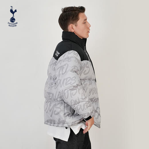 托特纳姆热刺潮流字母印花拼接运动休闲保暖棉服成人男 商品图3