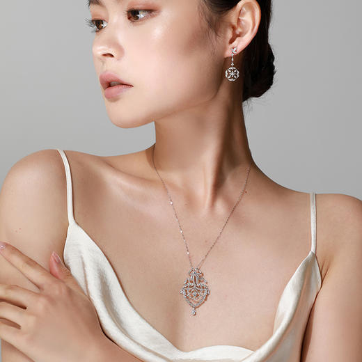【白昼之光】 JULEE JULEE茱俪珠宝 18K白金钻石耳饰项链套装 商品图3