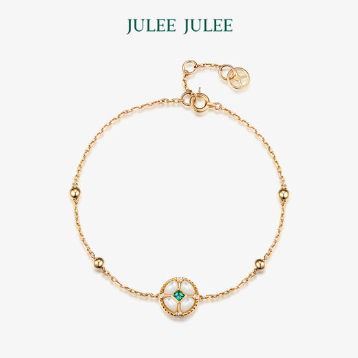 【发光mini版】JULEE JULEE茱俪珠宝 18K黄金祖母绿耳饰戒指项链套装 商品图5