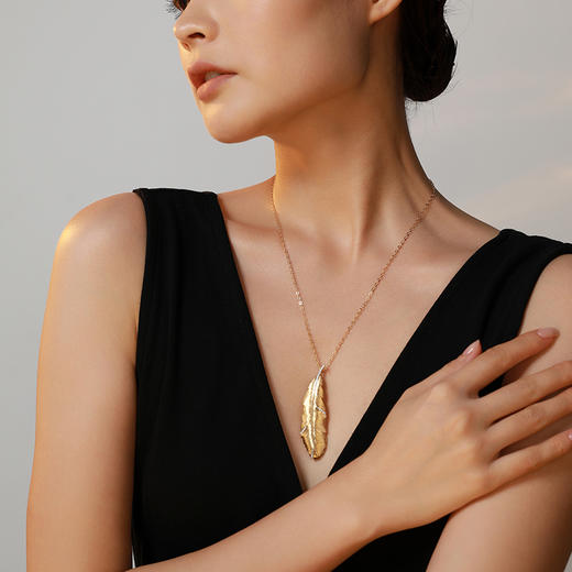 【羽毛】JULEE JULEE茱俪珠宝  18K黄金胸针/吊坠 商品图4