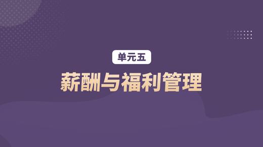 单元五：薪酬与福利管理 商品图0