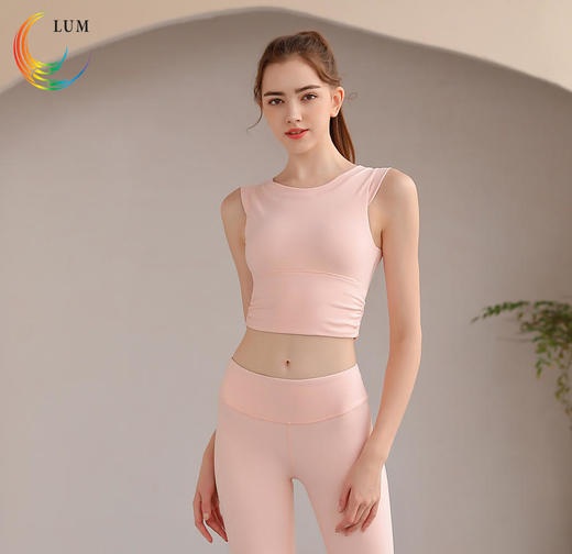 LUM39863露檬瑜伽运动背心双面磨毛面料（含胸垫） 商品图0