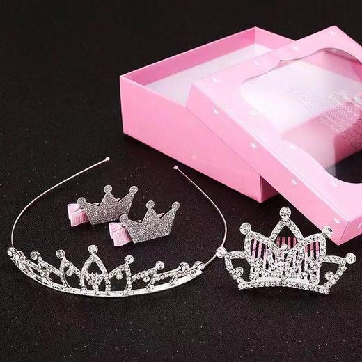 【新款儿童皇冠发饰礼盒套装】韩版公主水钻舞蹈礼品发箍 小女孩头箍 商品图3