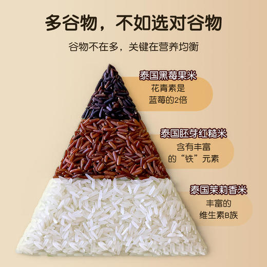 【双十一特价】泰国瑞氏麦Realsmile三宝米宝宝辅食杂粮三色糙米500g*2盒 商品图2