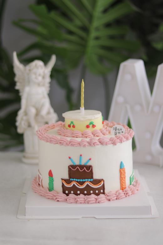 【生日蛋糕】复古手绘蛋糕款 商品图0