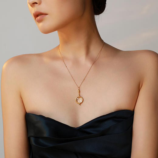 【拾珍】JULEE JULEE茱俪珠宝 18K黄金祖母绿水晶项链 商品图3