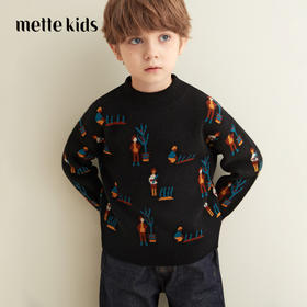 【玉米卡通图案童装羊绒】羊绒世家童装秋冬新品加厚保暖半高领羊绒衫