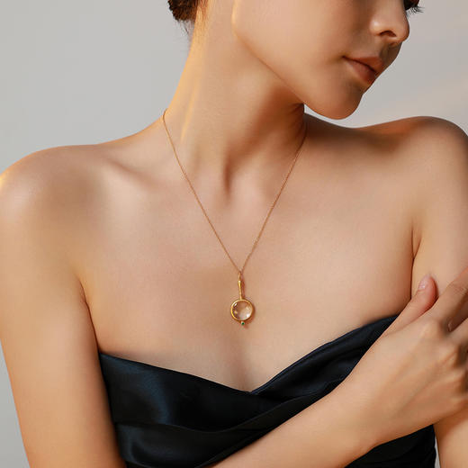 【拾珍】JULEE JULEE茱俪珠宝 18K黄金祖母绿水晶项链 商品图1