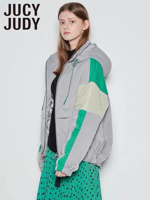 【JUCYJUDY】B4F   秋冬新款宽松bf风连帽工装棉服女ins棒球服外套JUJP722B 商品图2