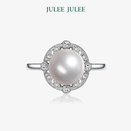 【玫瑰花冠】JULEE JULEE茱俪珠宝18K白金akoya珍珠钻石戒指吊坠 商品图2