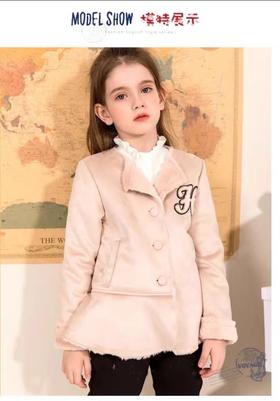 天空之城-IVY House-女童仿皮短外套