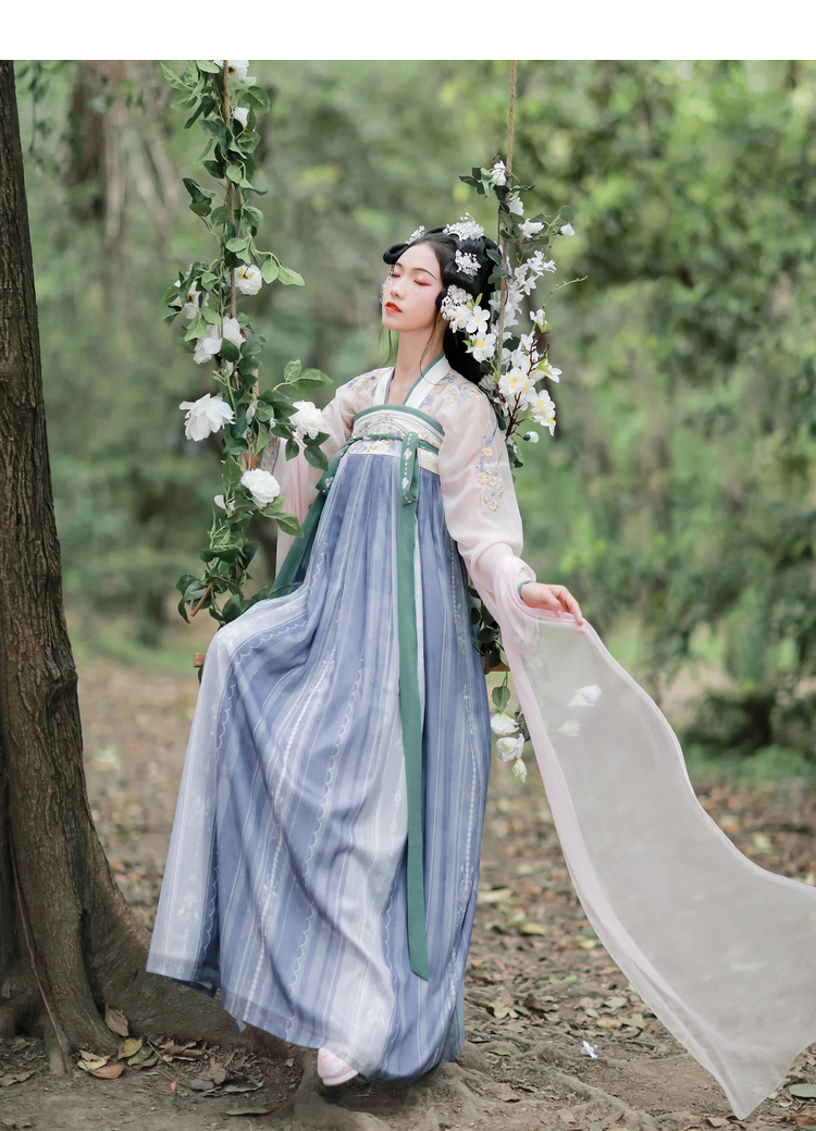 【华服日】走秀款汉尚华莲夕雾有音汉服女原创正品齐胸套装夏装