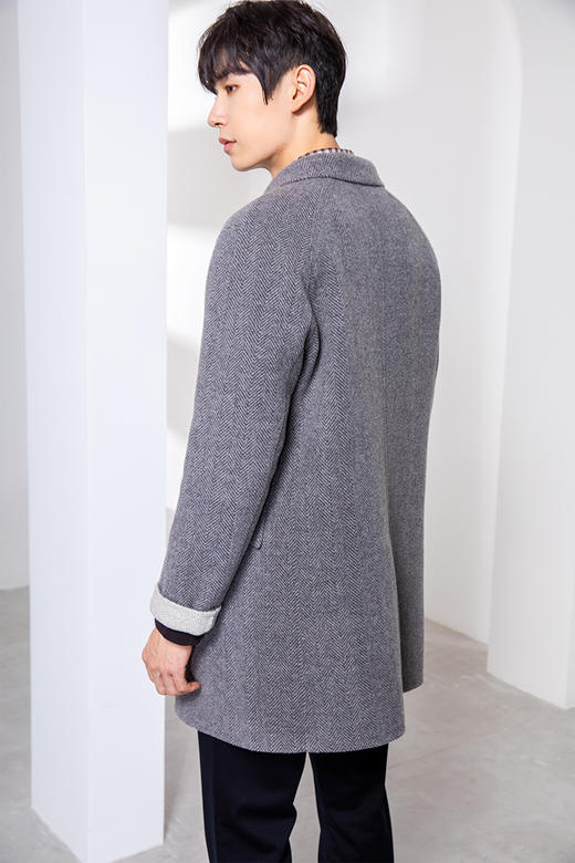 callisto灰色全羊毛手工大衣  FQFEC069C 商品图3
