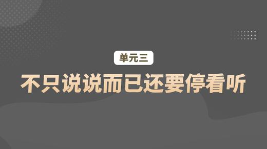 单元三：不只说说而已还要停看听 商品图0