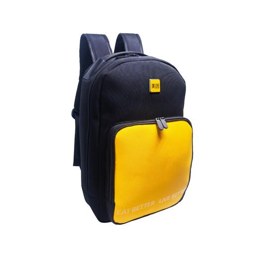 美团黄系列双肩背包-黑色 商品图1