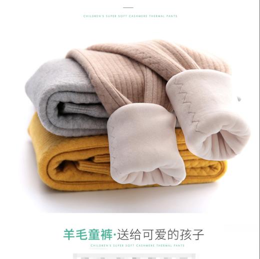 极地绒儿童羊毛保暖裤 超柔超细羊毛 A类儿童羊毛裤 亲肤柔软 面料紧密厚实 内里的加绒很细腻 边线走线工整 螺纹的收口 防风保暖 宝宝活动自如 商品图5