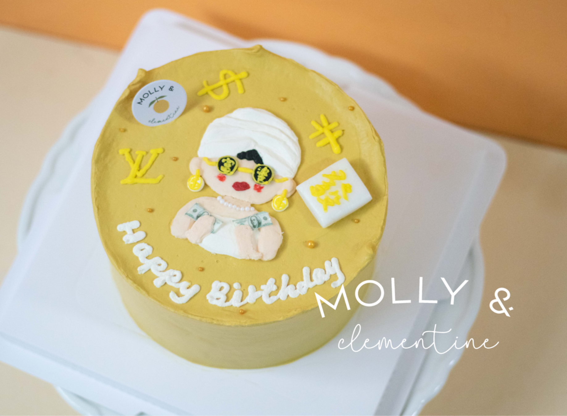 小富婆手绘蛋糕（提前一天预定/配送当日无法退订退款）